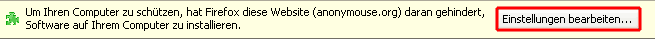 Firefox Warnhinweis